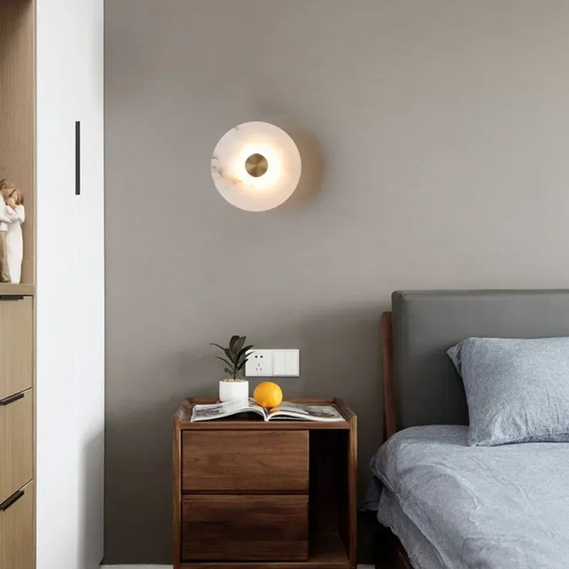 Alba Marble & Copper Wall Light