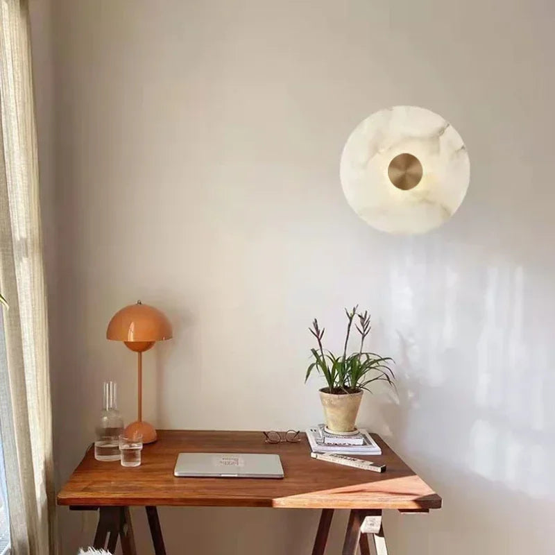 Alba Marble & Copper Wall Light