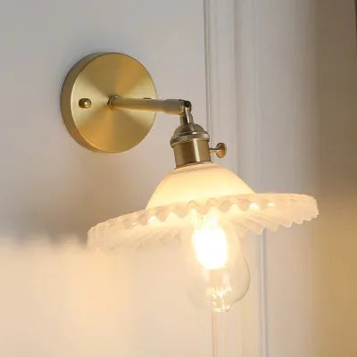 Petrel Gold & Glass Wall Lamp