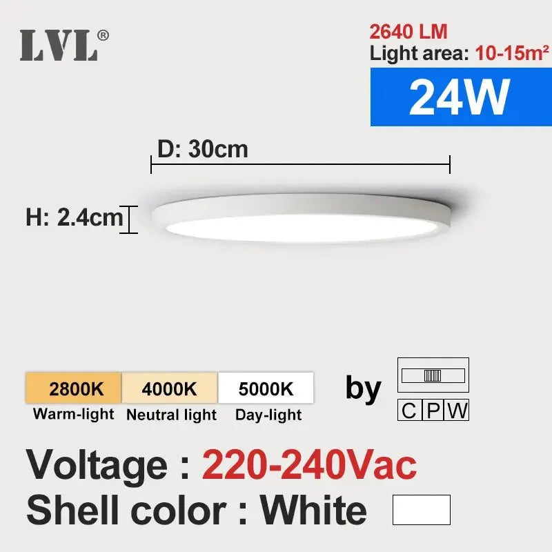Linea Wood-Effect Flush Ceiling Light