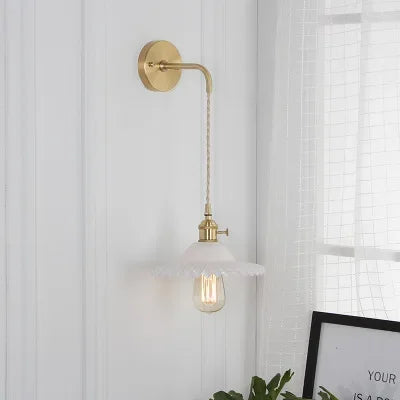 Petrel Gold & Glass Wall Lamp