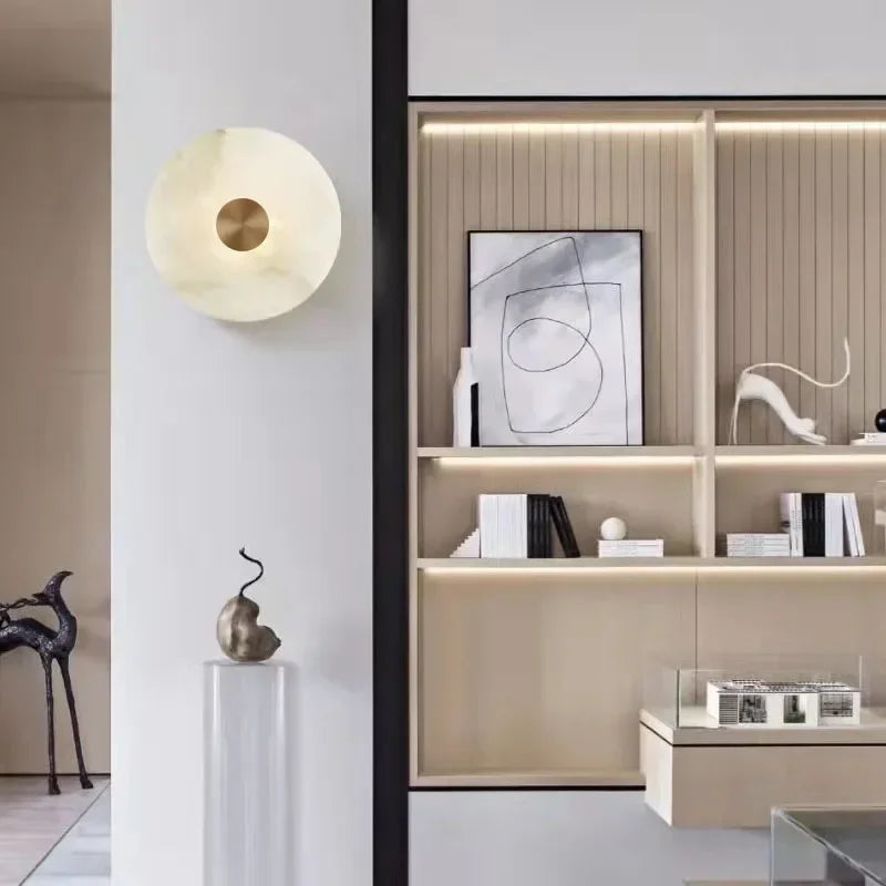Alba Marble & Copper Wall Light