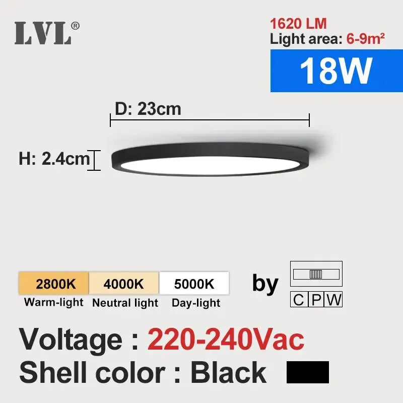 Linea Wood-Effect Flush Ceiling Light
