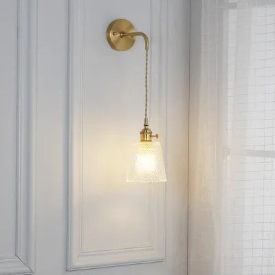 Petrel Gold & Glass Wall Lamp