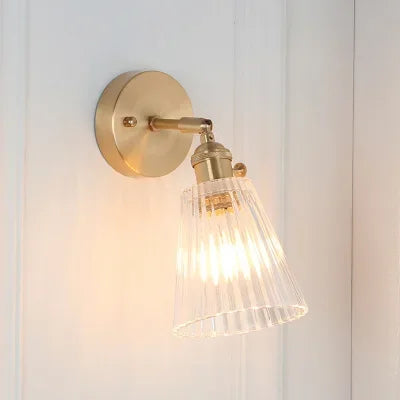 Petrel Gold & Glass Wall Lamp