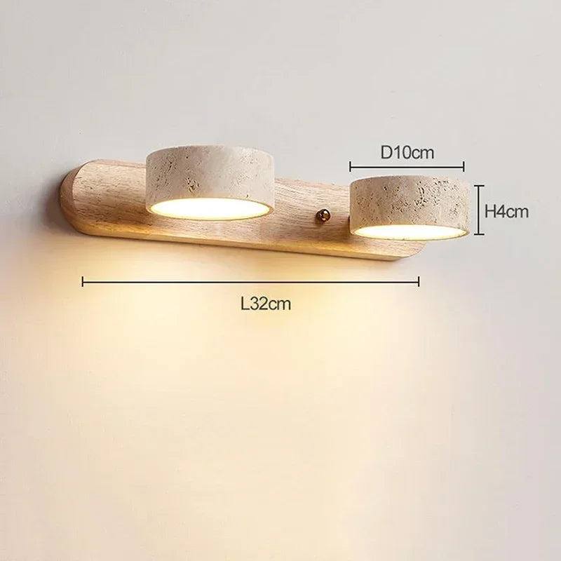 Terra Travertine Duo Wall Light