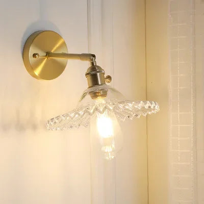 Petrel Gold & Glass Wall Lamp