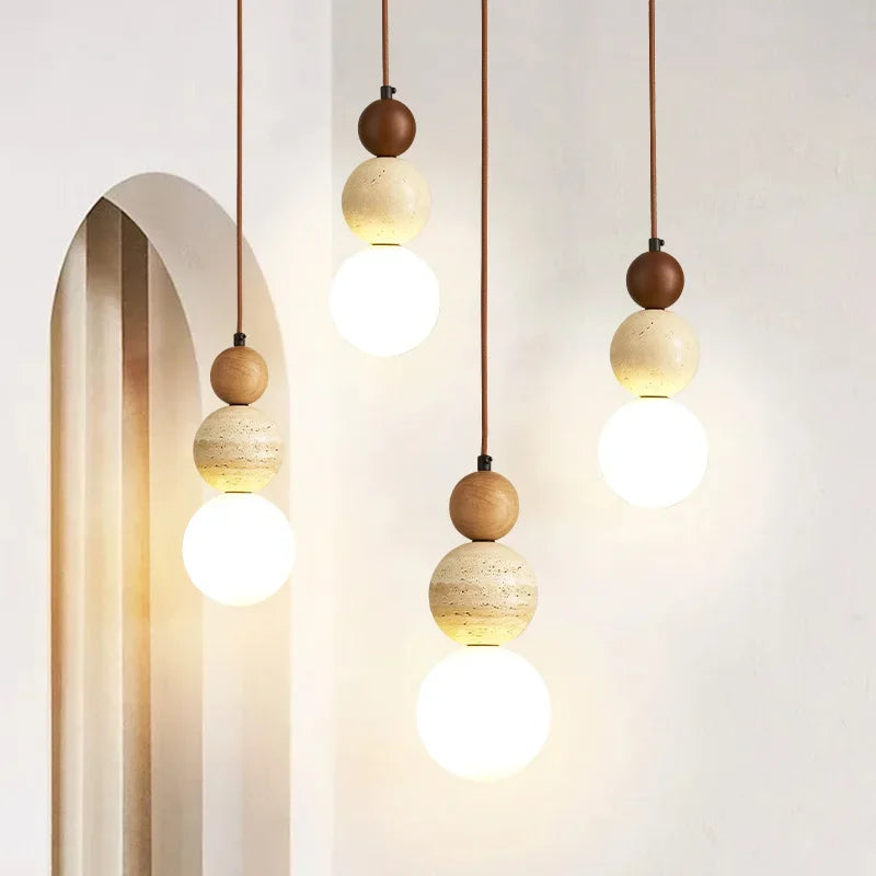 Grove Stone & Wood Pendant