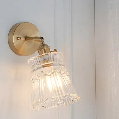 Petrel Gold & Glass Wall Lamp