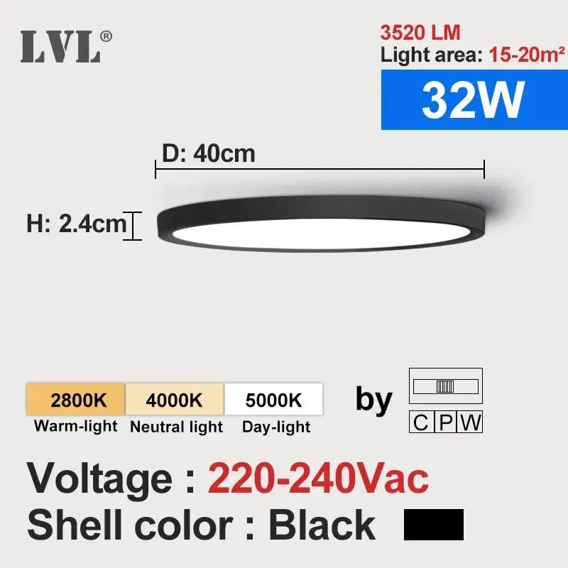 Linea Wood-Effect Flush Ceiling Light