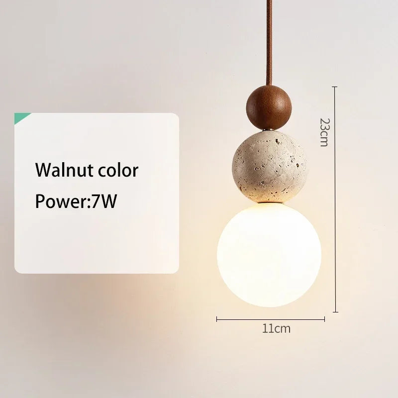 Grove Stone & Wood Pendant
