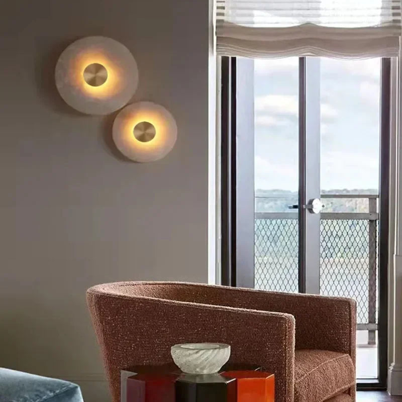 Alba Marble & Copper Wall Light