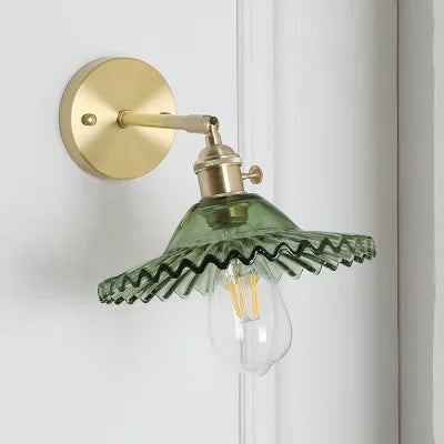 Petrel Gold & Glass Wall Lamp