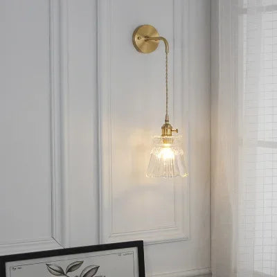 Petrel Gold & Glass Wall Lamp