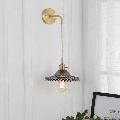 Petrel Gold & Glass Wall Lamp