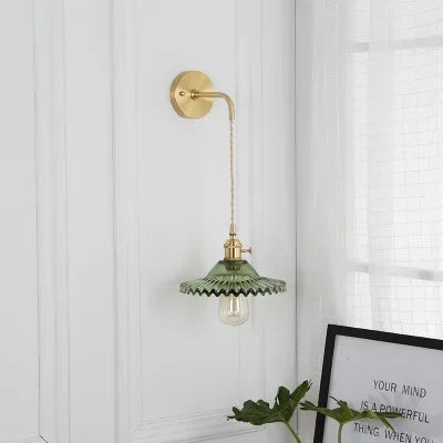 Petrel Gold & Glass Wall Lamp