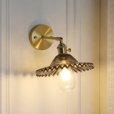Petrel Gold & Glass Wall Lamp