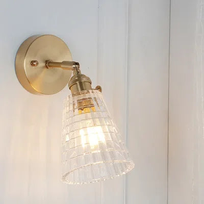 Petrel Gold & Glass Wall Lamp
