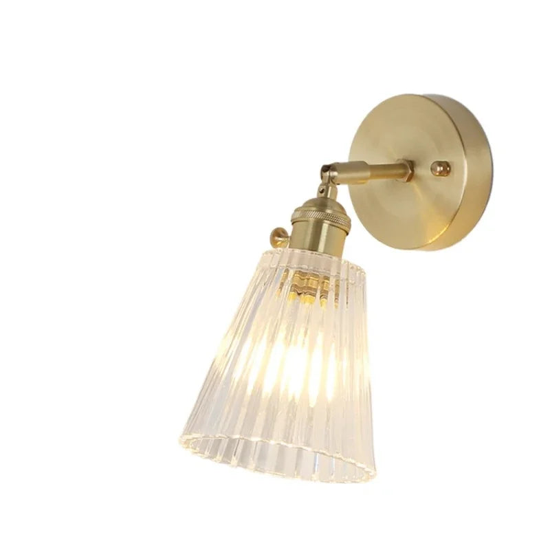 Petrel Gold & Glass Wall Lamp