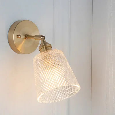 Petrel Gold & Glass Wall Lamp