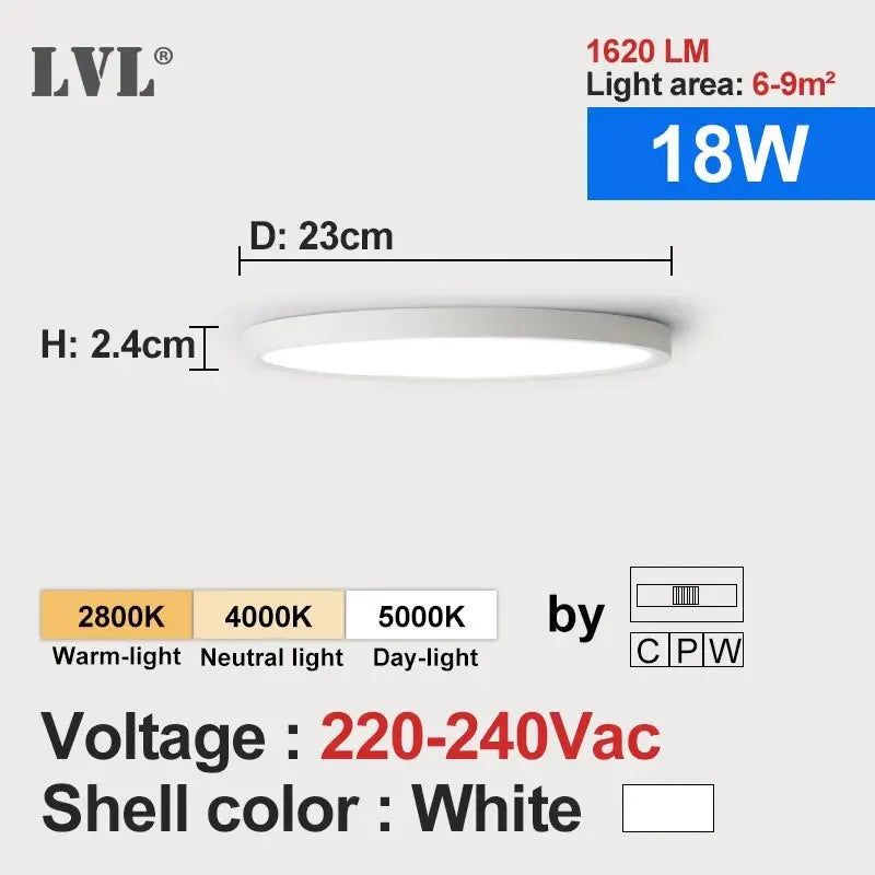 Linea Wood-Effect Flush Ceiling Light