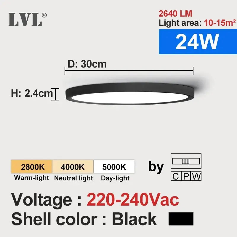Linea Wood-Effect Flush Ceiling Light